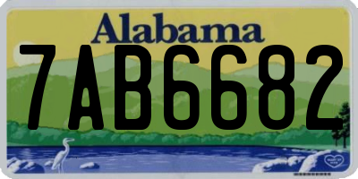 AL license plate 7AB6682