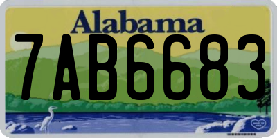 AL license plate 7AB6683