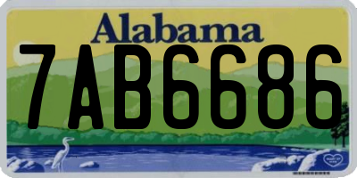 AL license plate 7AB6686