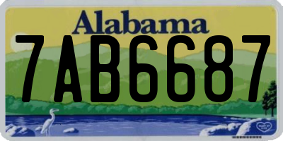 AL license plate 7AB6687