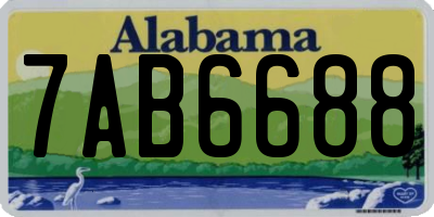 AL license plate 7AB6688