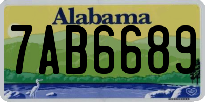 AL license plate 7AB6689