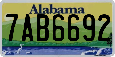 AL license plate 7AB6692
