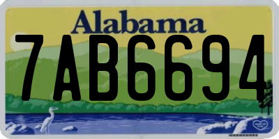 AL license plate 7AB6694