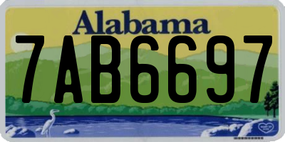 AL license plate 7AB6697