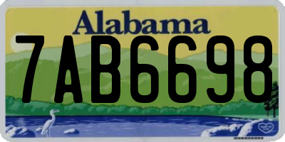 AL license plate 7AB6698
