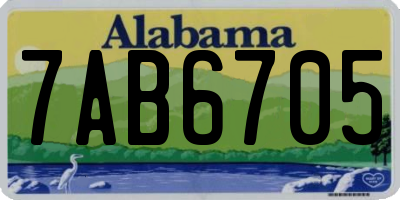 AL license plate 7AB6705
