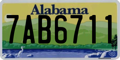 AL license plate 7AB6711