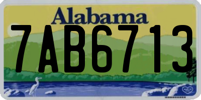 AL license plate 7AB6713