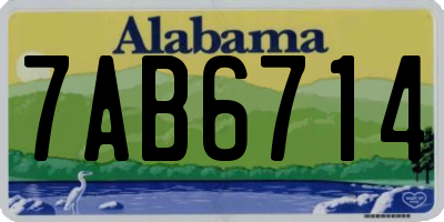 AL license plate 7AB6714