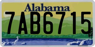 AL license plate 7AB6715