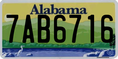 AL license plate 7AB6716