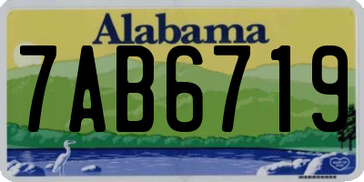 AL license plate 7AB6719
