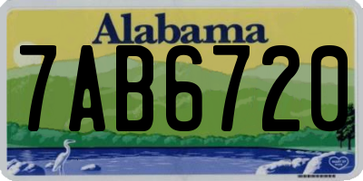 AL license plate 7AB6720