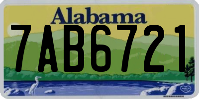 AL license plate 7AB6721