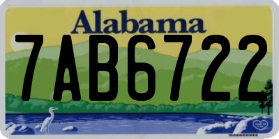 AL license plate 7AB6722