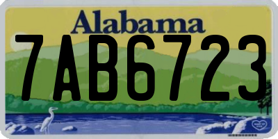 AL license plate 7AB6723