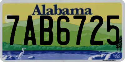 AL license plate 7AB6725