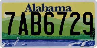 AL license plate 7AB6729