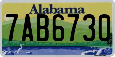 AL license plate 7AB6730