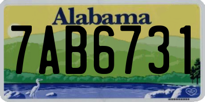 AL license plate 7AB6731