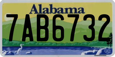 AL license plate 7AB6732