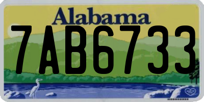 AL license plate 7AB6733