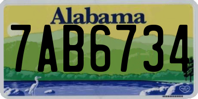 AL license plate 7AB6734
