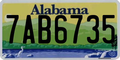 AL license plate 7AB6735