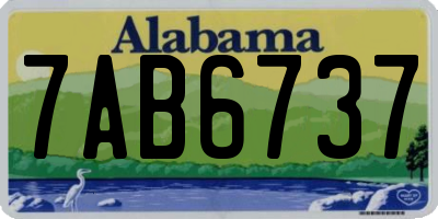 AL license plate 7AB6737