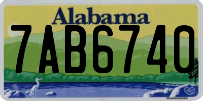 AL license plate 7AB6740