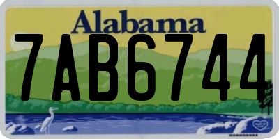 AL license plate 7AB6744