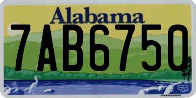 AL license plate 7AB6750