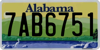 AL license plate 7AB6751