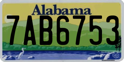 AL license plate 7AB6753