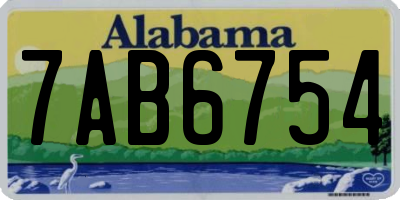 AL license plate 7AB6754