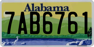 AL license plate 7AB6761
