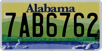 AL license plate 7AB6762