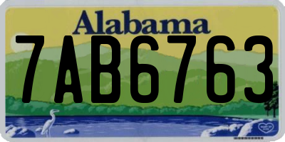 AL license plate 7AB6763