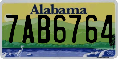 AL license plate 7AB6764