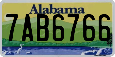 AL license plate 7AB6766