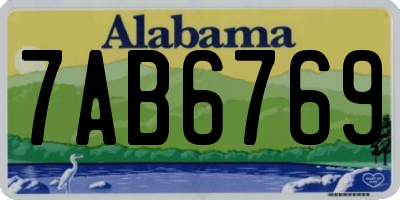 AL license plate 7AB6769