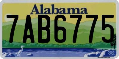 AL license plate 7AB6775