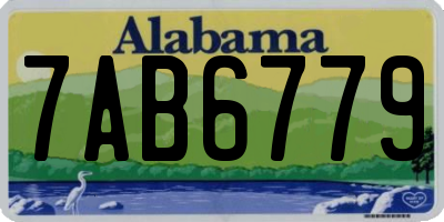 AL license plate 7AB6779