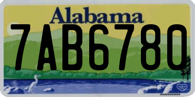 AL license plate 7AB6780