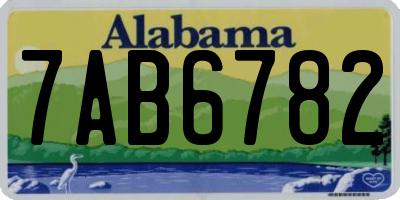 AL license plate 7AB6782