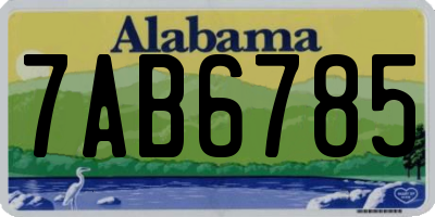 AL license plate 7AB6785