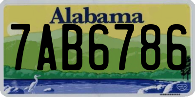AL license plate 7AB6786