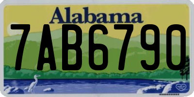 AL license plate 7AB6790