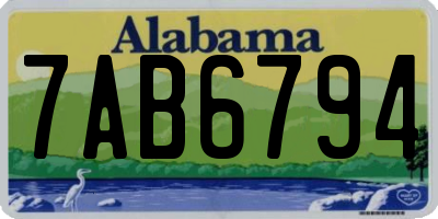 AL license plate 7AB6794